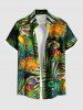 Tropical Leaf Dinosaur Print Plus Size Matching Hawaii Beach Outfit For Couples -  