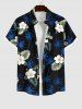 Coconut Tree Tropical Leaf Flower Print Plus Size Matching Hawaii Beach Outfit For Couples -  