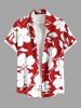 Costume de Plage Grande Taille Imprimé à Fleurs Tropicales - Rouge 