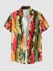 Colorful Coconut Tree Colorblock Print Plus Size Matching Hawaii Beach Outfit For Couples -  