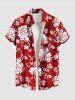 Floral Leaves Two Tone Print Matching Hawaii Beach Outfit For Couples -  