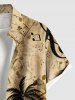 Distressed Coconut Tree Music Symbol Piano Print Plus Size Matching Hawaii Beach Outfit For Couples -  