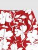 Plus Size Tropical Flowers Print Hawaii Beach Shorts For Men -  