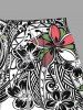 Plus Size Flowers Print Hawaii Beach Shorts For Men -  