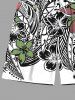 Plus Size Flowers Print Hawaii Beach Shorts For Men -  