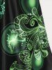 Plus Size & Curve Butterfly Padded Boyleg Modest Tankini  Swimsuit -  