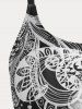 Plus Size & Curve Butterfly Padded Boyleg Modest Tankini  Swimsuit -  