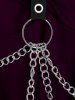 Plus  Size Gothic O Ring Chains Handkerchief Tank Top -  