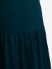 Plus  Size Gothic O Ring Chains Handkerchief Tank Top -  