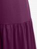 Plus  Size Gothic O Ring Chains Handkerchief Tank Top -  