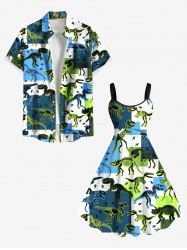 Costume de Plage en Blocs de Couleurs Couleurs Couleurs Couleurs Couleurs Couleurs Squelette Imprimée Grande Taille Saint-Valentin - Vert 
