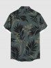 Tropical Leaf Flowers Print Plus Size Matching Hawaii Beach Outfit For Couples -  