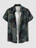 Tropical Leaf Flowers Print Plus Size Matching Hawaii Beach Outfit For Couples -  
