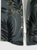 Tropical Leaf Flowers Print Plus Size Matching Hawaii Beach Outfit For Couples -  
