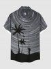 Coconut Tree Spiral Galaxy Print Plus Size Matching Hawaii Beach Outfit For Couples -  