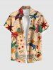 Colorful Coconut Tree Leopard Stars River Rainbow Print Plus Size Matching Hawaii Beach Outfit For Couples -  