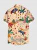 Colorful Coconut Tree Leopard Stars River Rainbow Print Plus Size Matching Hawaii Beach Outfit For Couples -  