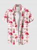 Pineapple Flamingo Butterfly Print Plus Size Matching Hawaii Beach Outfit For Couples -  