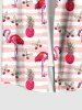 Pineapple Flamingo Butterfly Print Plus Size Matching Hawaii Beach Outfit For Couples -  