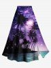 Coconut Tree Sea Ombre Galaxy Print Plus Size Matching Hawaii Beach Outfit For Couples -  