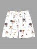 Coconut Tree Sun Sailboat Print Plus Size Matching Hawaii Beach Outfit For Couples -  