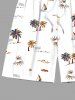 Coconut Tree Sun Sailboat Print Plus Size Matching Hawaii Beach Outfit For Couples -  