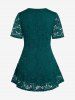 Plus Size & Curve Floral Lace Blouse -  