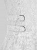 Chemisier en dentelle florale grande taille et courbe - Blanc 2X | US 18-20