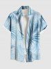 Tropical Leaf Print Plus Size Matching Hawaii Beach Outfit For Couples -  