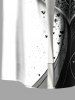 Plus Size Heart Ink Painting Splatter Curve Print Hawaii Button Pocket Shirt For Men -  