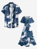Plus Size Ethnic Paisley Mottled Print Hawaii Split Pocket A Line Midi Dress -  
