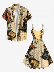 Costume de Plage Grande Taille pour Couples - café lumière 