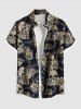 Skulls Rose Flowers Print Plus Size Matching Hawaii Beach Outfit For Couples -  