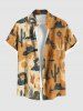 Cactus Plant Hat Flower Desert Print Plus Size Matching Hawaii Beach Outfit For Couples -  