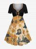 Cactus Plant Hat Flower Desert Print Plus Size Matching Hawaii Beach Outfit For Couples -  