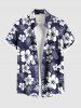 Tropical Leaf Flower Print Plus Size Matching Hawaii Beach Outfit For Couples -  