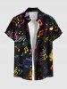 Colorful Music Symbol Print Plus Size Matching Hawaii Beach Outfit For Couples -  