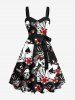 Poker Casino Chips Skull Print Plus Size Matching Hawaii Beach Outfit For Couples -  