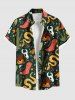 Colorful Skull Snake Cactus Plant Crab Moon Print Plus Size Matching Hawaii Beach Outfit For Couples -  