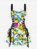 Ducks Geometric Patterns Print Plus Size Matching Hawaii Beach Outfit For Couples -  