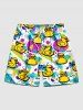 Ducks Geometric Patterns Print Plus Size Matching Hawaii Beach Outfit For Couples -  