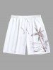 Coconut Tree Seascape Print Plus Size Matching Hawaii Beach Outfit For Couples -  