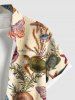 Plus Size Seahorse Starfish Water Grass Shell Octopus Turtle Print Hawaii Sea Creatures Button Pocket Shirt For Men -  