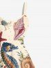 Plus Size Seahorse Starfish Water Grass Shell Octopus Turtle Print Hawaii Sea Creatures A Line Dress -  