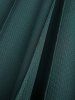 Plus Size Topstitching Cinched Ruched Grommets Buckle Tank Dress -  