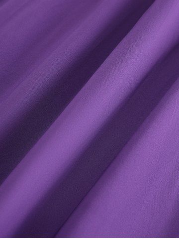 Plus Size Bell Sleeves Ruched Braided Buckle Belted A Line Renaissance Midi Dress