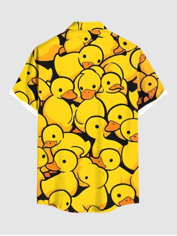 Cute Duck Print Plus Size Matching Hawaii Beach Outfit For Couples