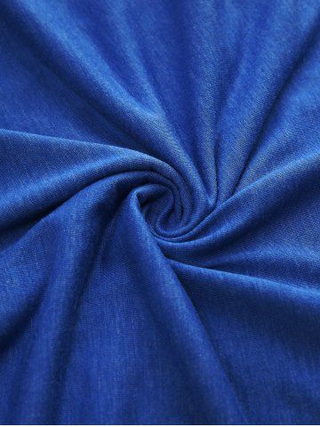 Plus Size Bird Plum Bossom Flower Flocking Ruched Chains Panel Cowl Neck Butterfly Sleeves Top