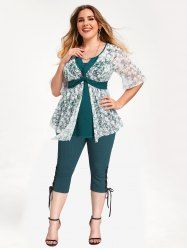 Plus Size Glitter Line Insert Cinched Ruched Pockets A Line Midi Dress -  