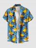 Costume Cape de Plage Grande Taille Imprimé Canard Mignon - Bleu Ciel 